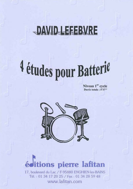 RECUEIL 4 ETUDES POUR BATTERIE