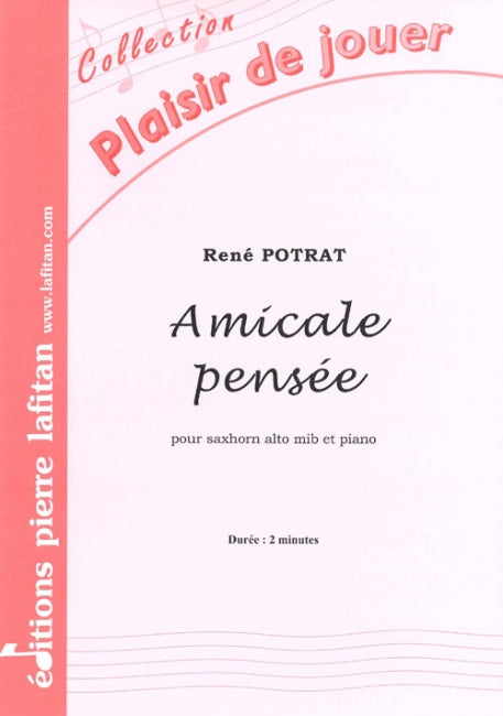 PARTITION AMICALE PENSÉE (SAXHORN ALTO)