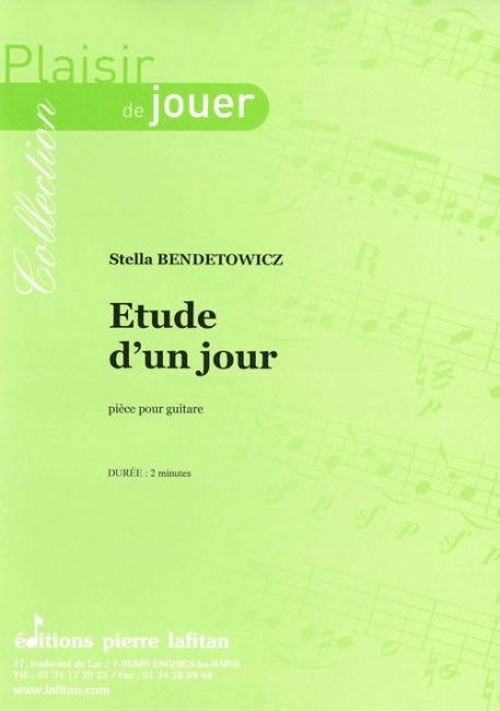 PARTITION ETUDE D’UN JOUR