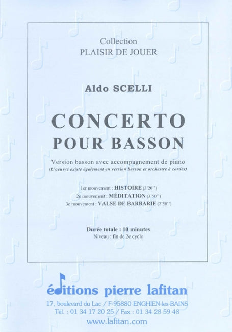 PARTITION CONCERTO POUR BASSON