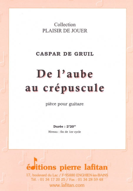 PARTITION DE L’AUBE AU CRÉPUSCULE
