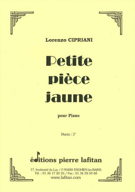 PARTITION PETITE PIÈCE JAUNE