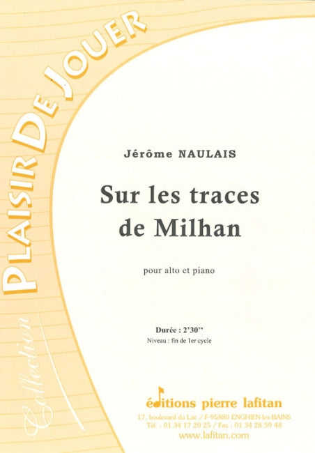 PARTITION SUR LES TRACES DE MILHAN (ALTO)