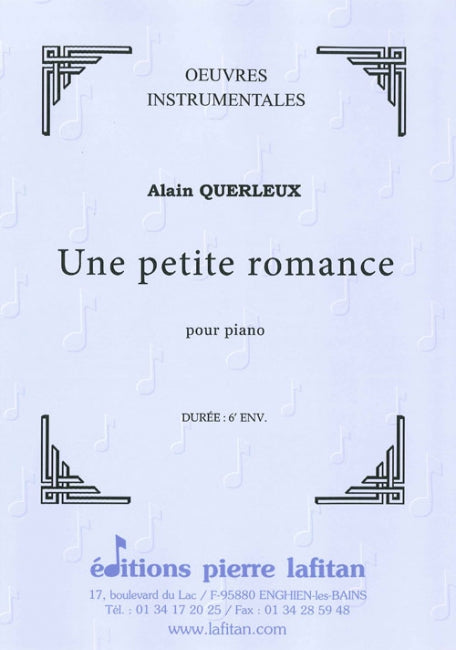 PARTITION UNE PETITE ROMANCE