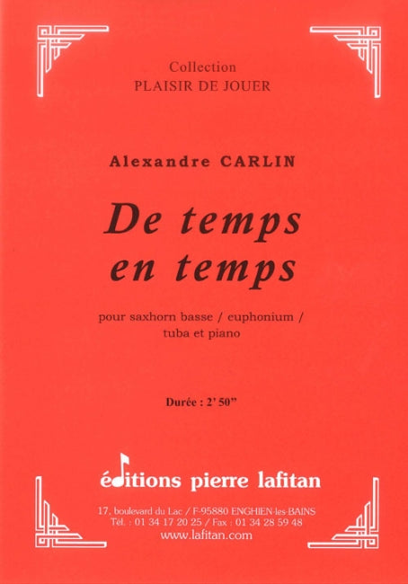 PARTITION DE TEMPS EN TEMPS (SAXHORN BASSE)