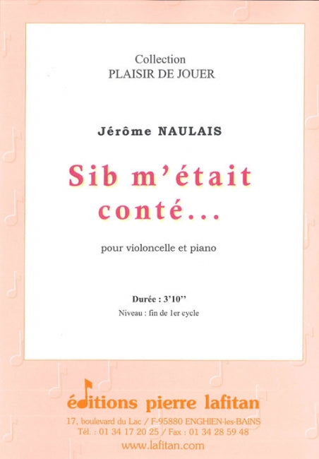 PARTITION SIb M’ÉTAIT CONTÉ… (VIOLONCELLE)