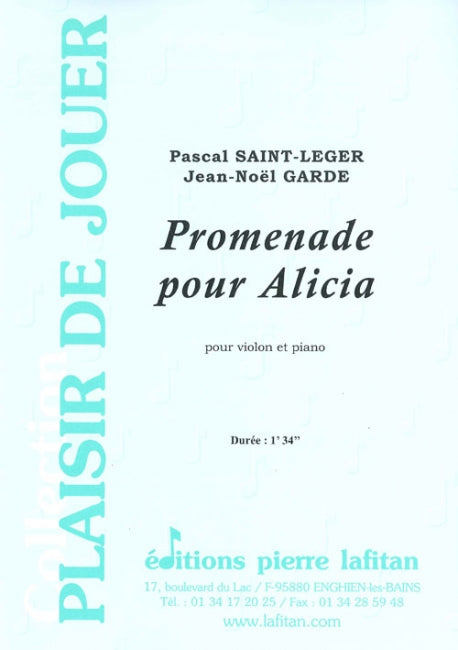 PARTITION PROMENADE POUR ALICIA (VIOLON)