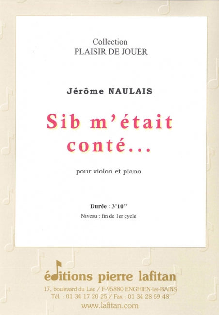 PARTITION SIb M’ÉTAIT CONTÉ… (VIOLON)