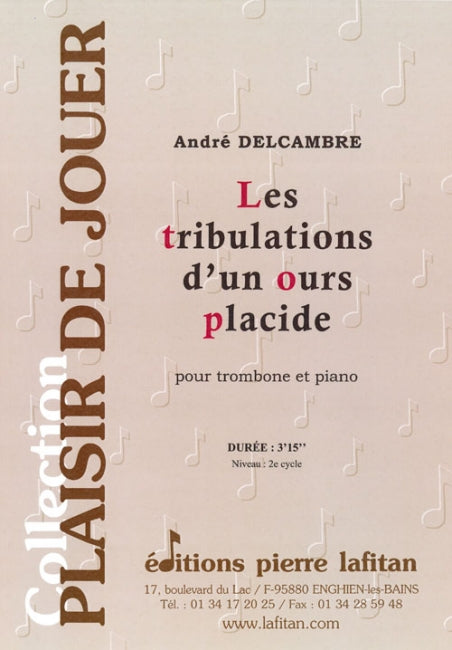 PARTITION LES TRIBULATIONS D’UN OURS PLACIDE