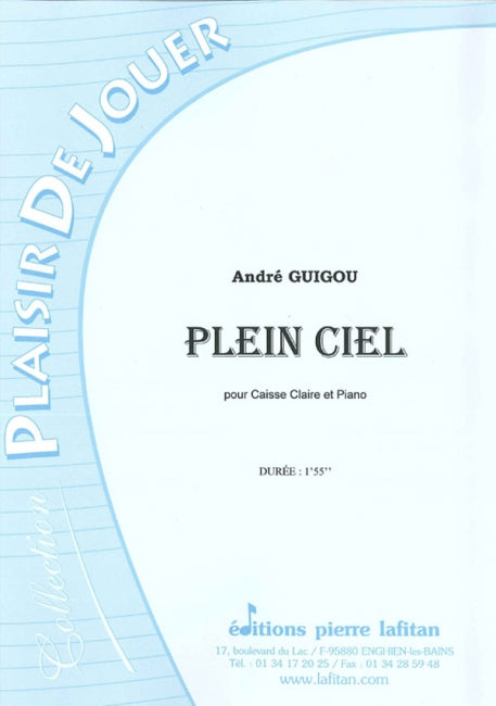 PARTITION PLEIN CIEL (CAISSE CLAIRE)