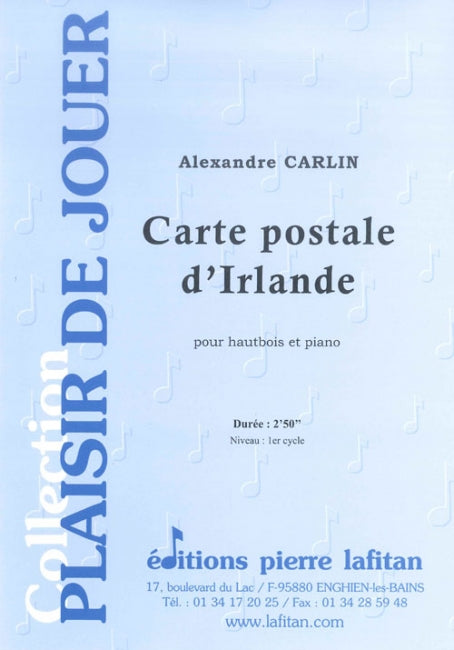 PARTITION CARTE POSTALE D’IRLANDE (HAUTBOIS)