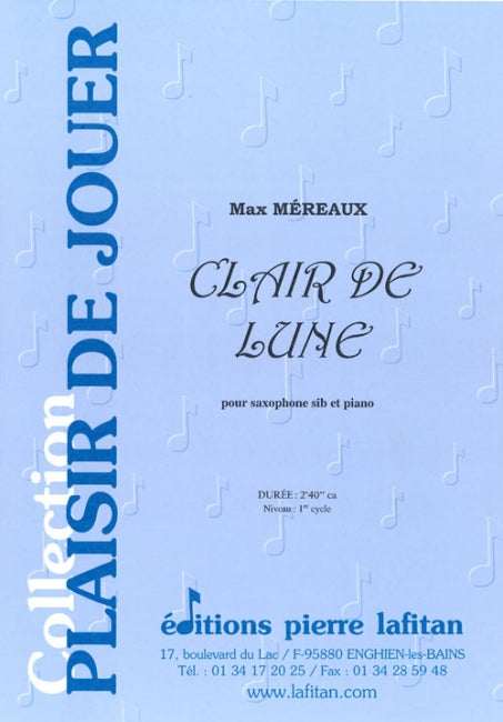 PARTITION CLAIR DE LUNE (SAXOPHONE Sib)