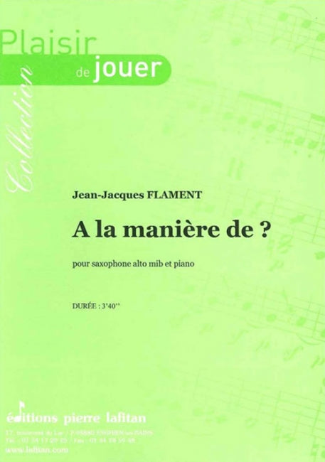 PARTITION A LA MANIERE DE ?