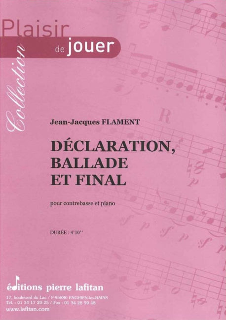 PARTITION DÉCLARATION, BALLADE ET FINAL