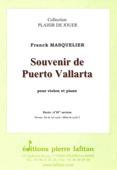 PARTITION SOUVENIR DE PUERTO VALLARTA (VIOLON)