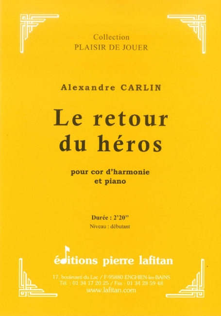 PARTITION LE RETOUR DU HÉROS (COR D’HARMONIE)