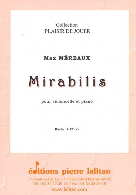 PARTITION MIRABILIS (VIOLONCELLE)