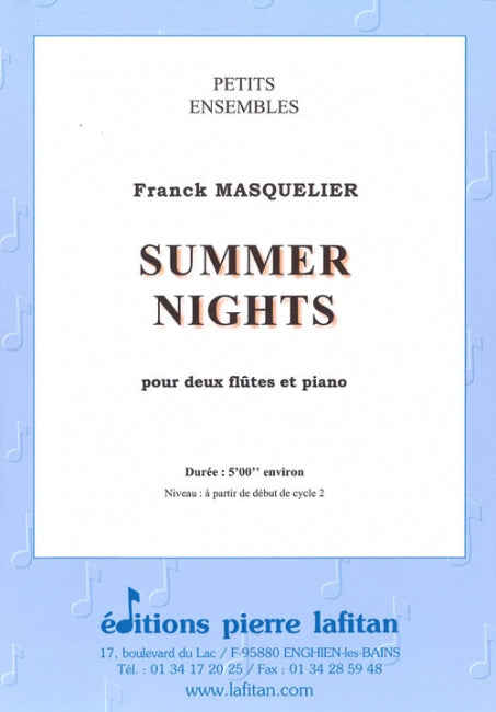 OEUVRE SUMMER NIGHTS (2 FLÛTES/PIANO)