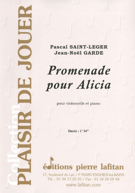 PARTITION PROMENADE POUR ALICIA (VIOLONCELLE)