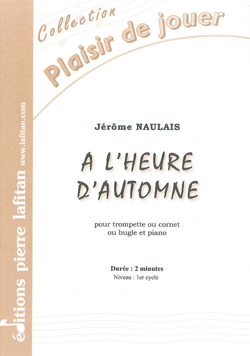 PARTITION A L’HEURE D’AUTOMNE (TROMPETTE)