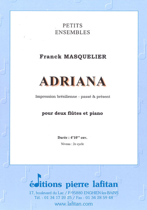 PARTITION ADRIANA (2 FLÛTES/PIANO)