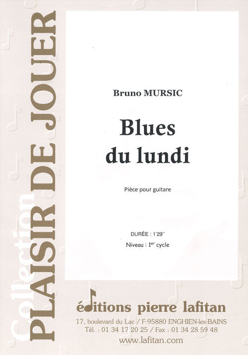 PARTITION BLUES DU LUNDI