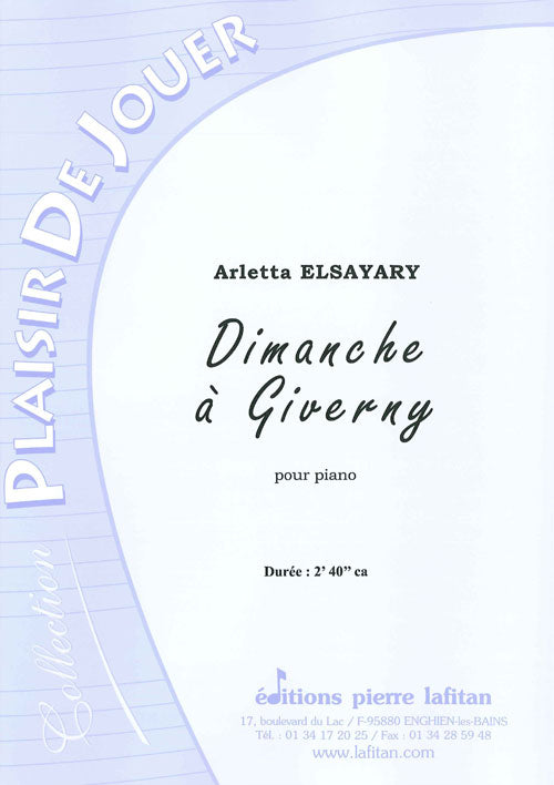PARTITION DIMANCHE A GIVERNY