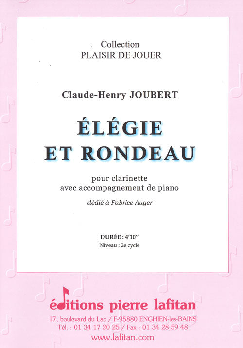 PARTITION ÉLÉGIE ET RONDEAU