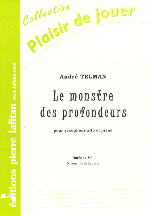 PARTITION LE MONSTRE DES PROFONDEURS (SAX ALTO)