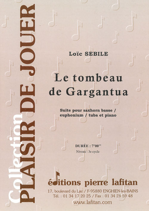 PARTITION LE TOMBEAU DE GARGANTUA