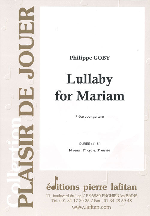 PARTITION LULLABY FOR MARIAM