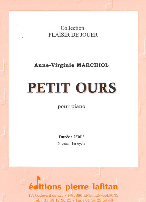 PARTITION PETIT OURS