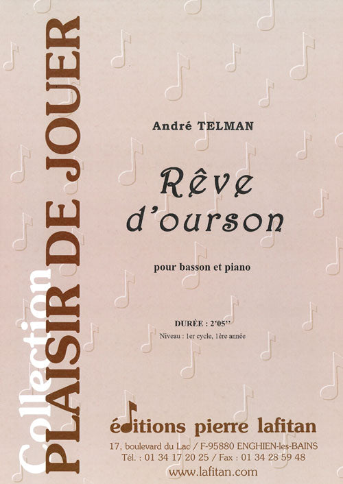 PARTITION RÊVE D’OURSON (BASSON)