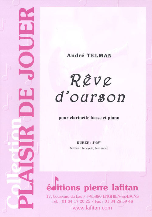 PARTITION RÊVE D’OURSON (CLARINETTE BASSE)