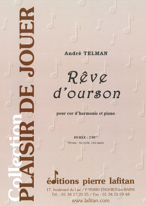 PARTITION RÊVE D’OURSON (COR D’HARMONIE)