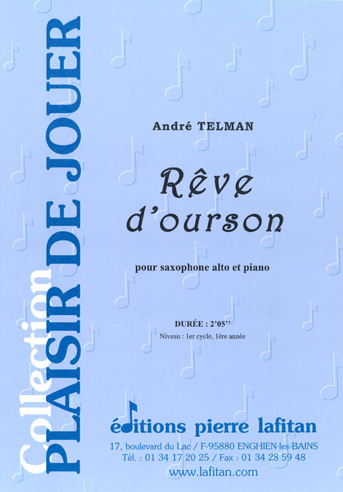 PARTITION RÊVE D’OURSON (SAX ALTO)