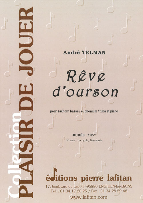 PARTITION RÊVE D’OURSON (SAXHORN BASSE)