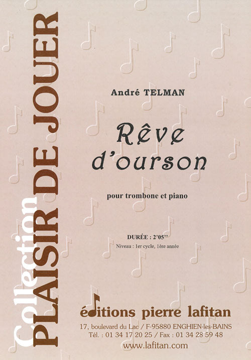 PARTITION RÊVE D’OURSON (TROMBONE)