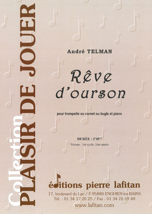 PARTITION RÊVE D’OURSON (TROMPETTE)
