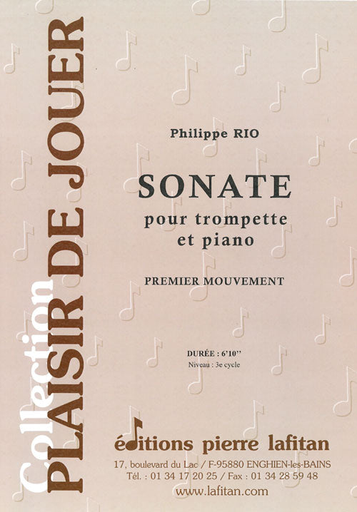 PARTITION SONATE POUR TROMPETTE ET PIANO – 1er MOUVEMENT