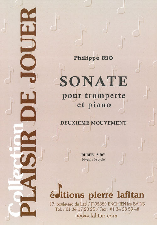 PARTITION SONATE POUR TROMPETTE ET PIANO – 2e MOUVEMENT