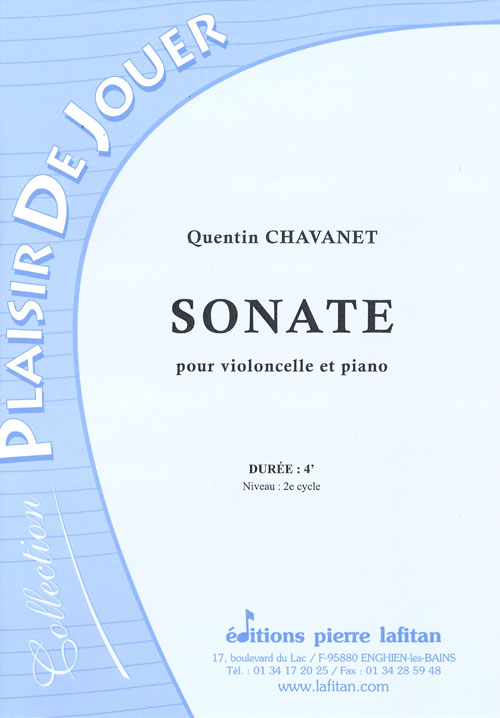 PARTITION SONATE POUR VIOLONCELLE ET PIANO