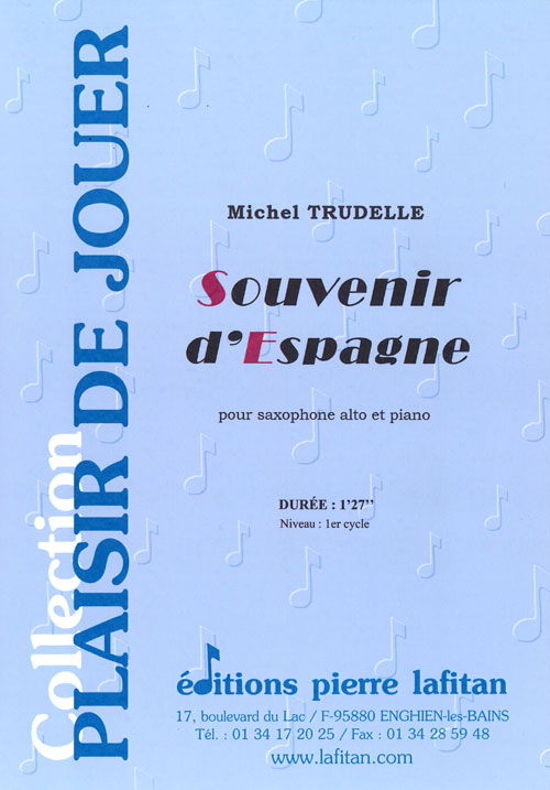 PARTITION SOUVENIR D’ESPAGNE (SAX ALTO)