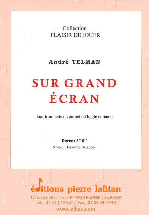 PARTITION SUR GRAND ÉCRAN (TROMPETTE)