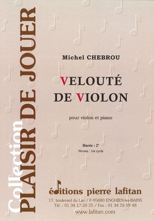 PARTITION VELOUTÉ DE VIOLON