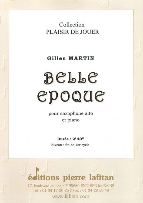 PARTITION BELLE ÉPOQUE (SAX ALTO)