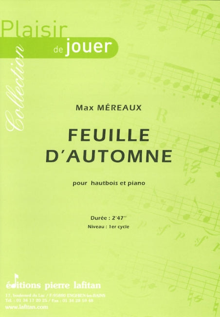 PARTITION FEUILLE D’AUTOMNE (HAUTBOIS)