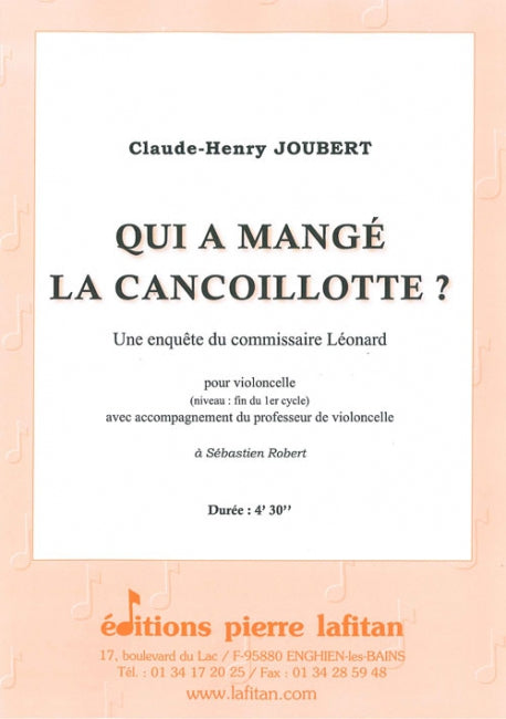 PARTITION QUI A MANGÉ LA CANCOILLOTTE ?