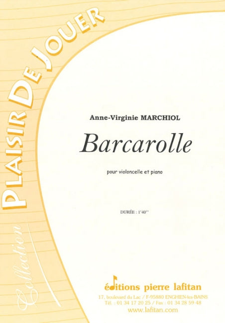 PARTITION BARCAROLLE (VIOLONCELLE)