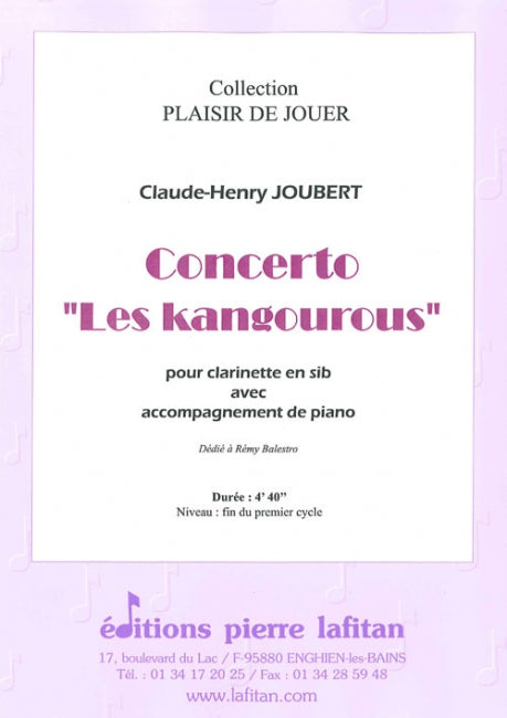 PARTITION CONCERTO "LES KANGOUROUS"